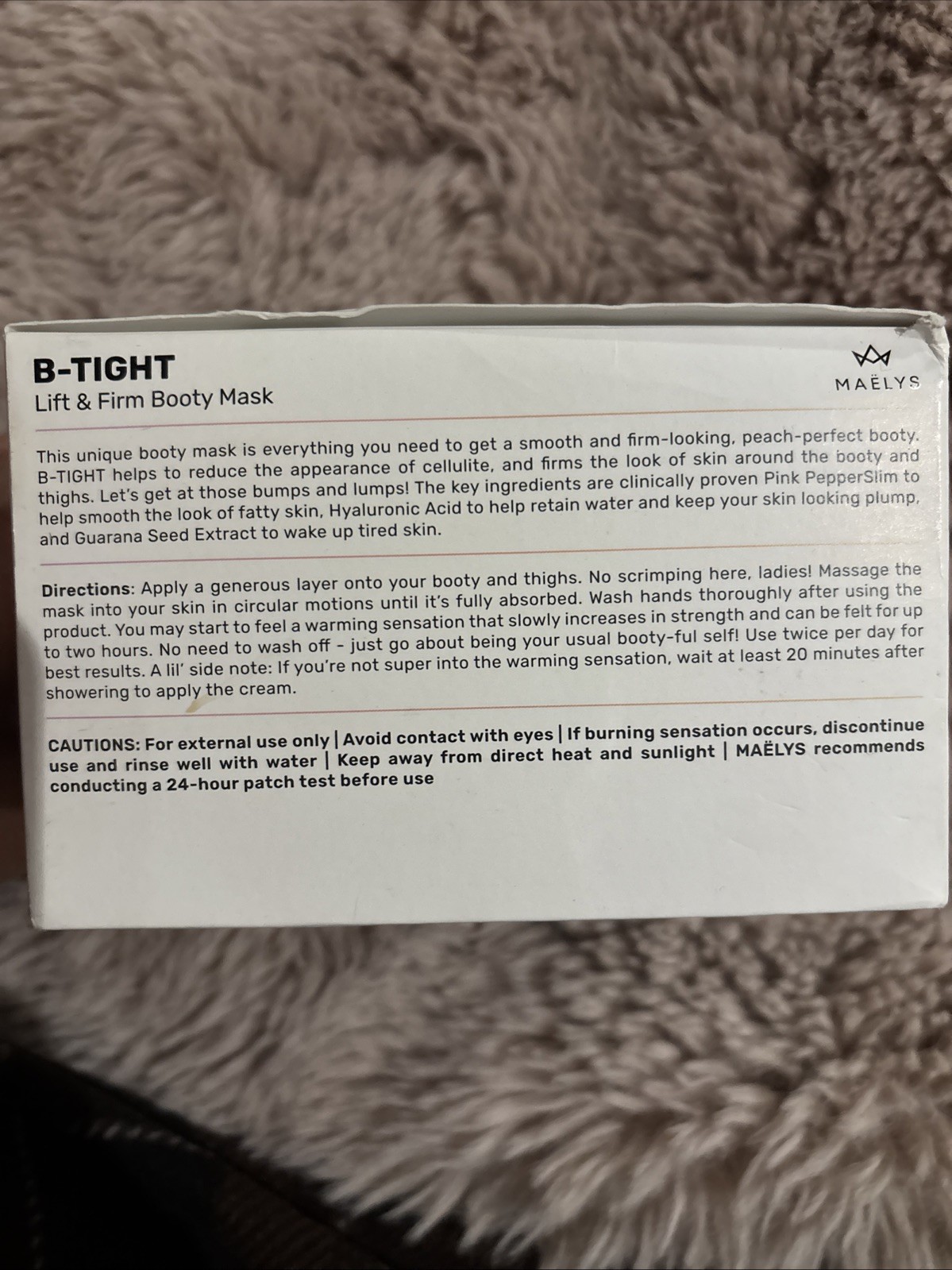 Maelys Cosmetics B-Tight Lift and Firm Booty Mask Moisturizer – 16.09fl oz 500ml