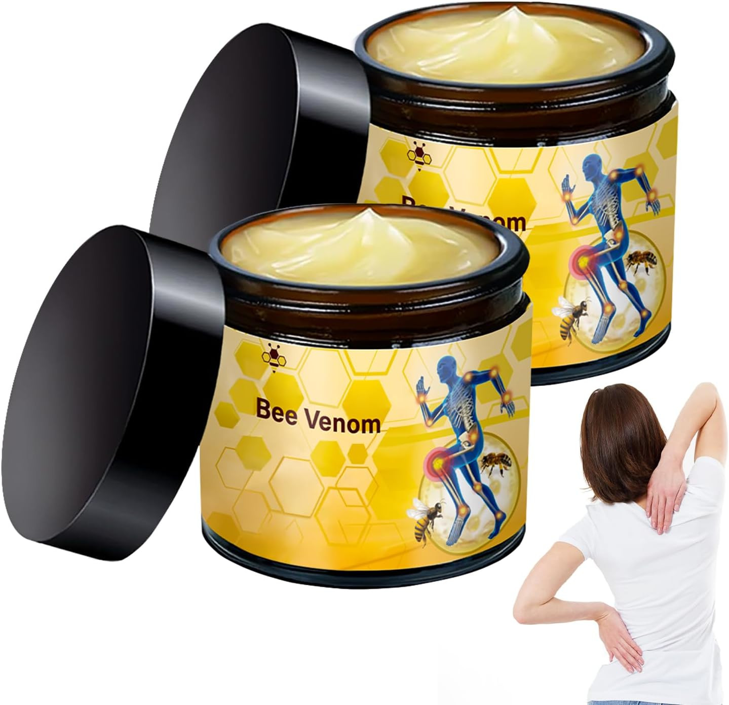 2 Pcs Bee Venom-Relief Cream, Professional Bee Venom Cream, Natural Joint Relief