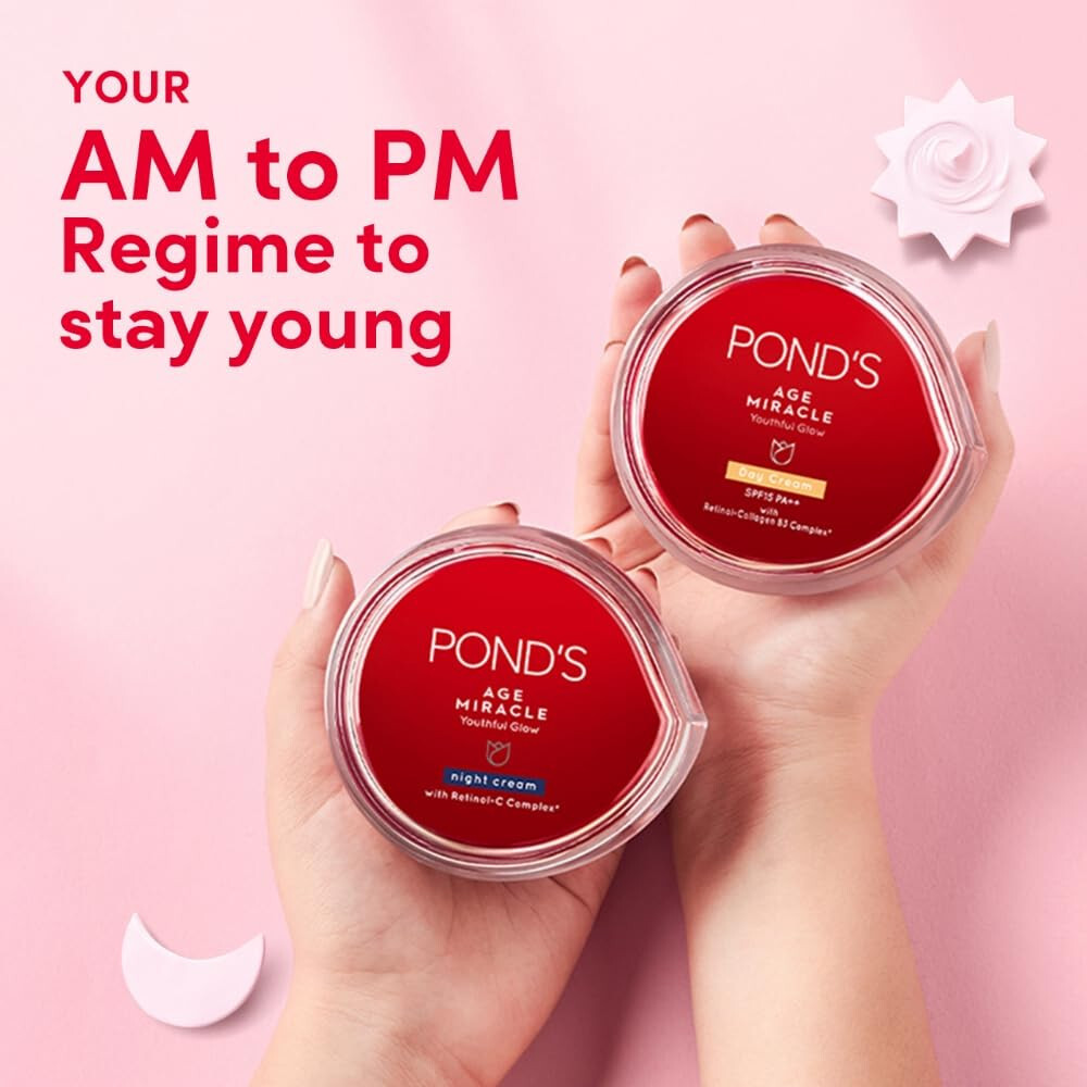 Pond’s Age Miracle Youthful Glow Day Cream with SPF 15 PA++Anti-Ageing Cream 50g