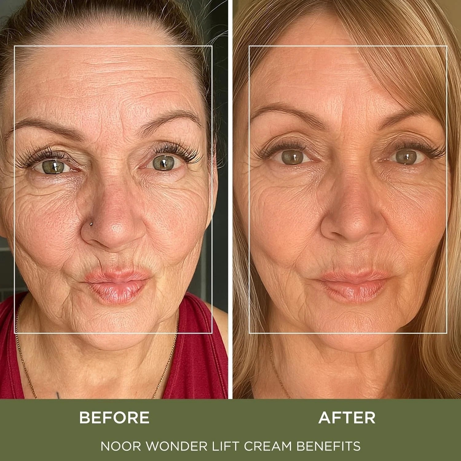 Noor Wonder Lift Cream For Women Natural Anti-Aging Wrinkle Treatment w/ Syn-Ake