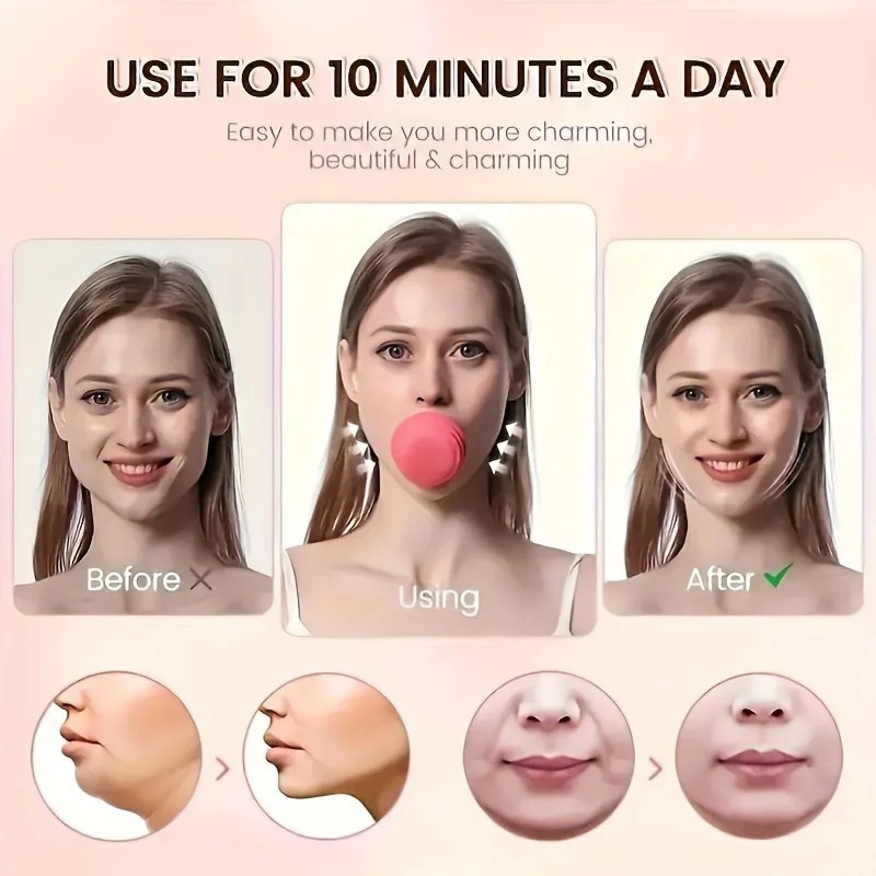 Silicone Facial Yoga Jawline Exerciser V-Line Slimming Chin Shaping Tool Face Li