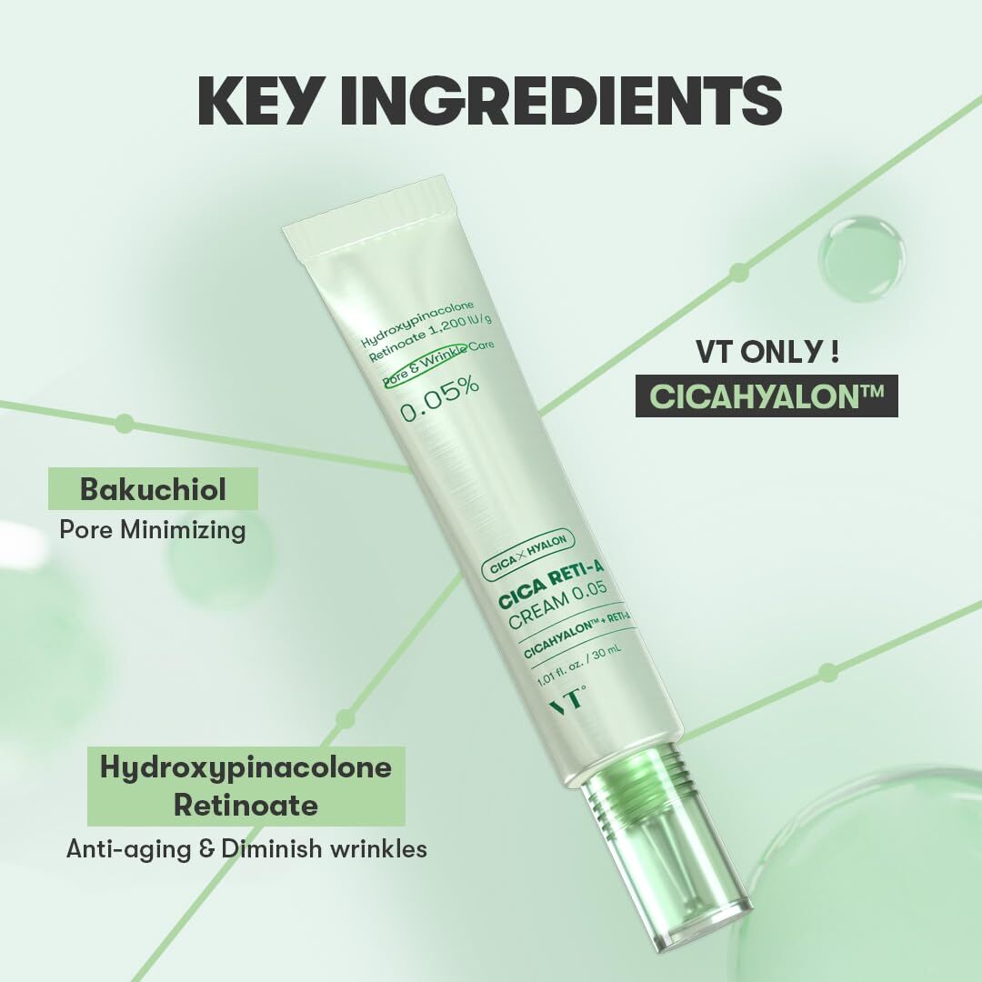 Cica Reti-A Cream 0.05, 1.01 fl oz (30 ml), VT Cosmetics