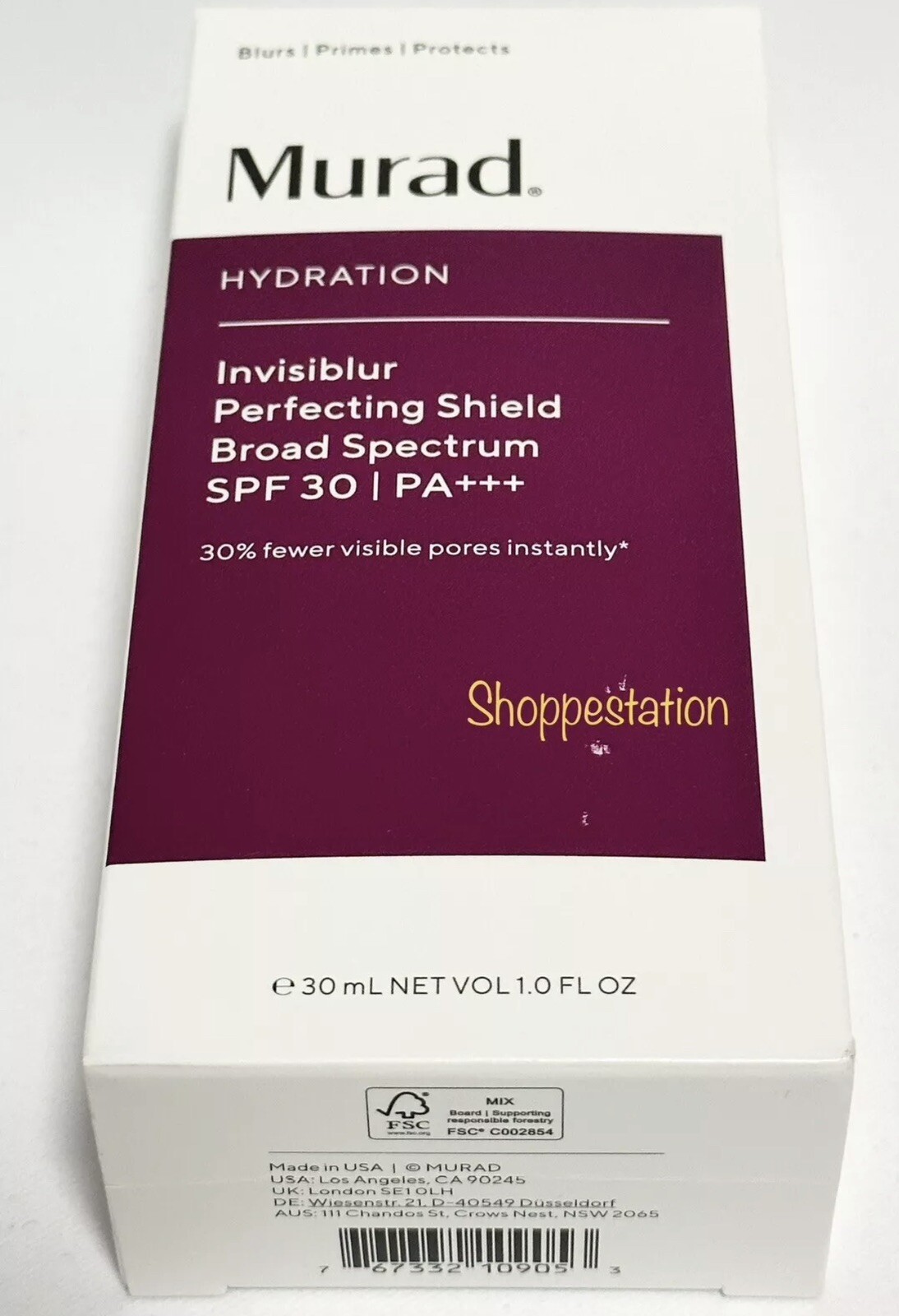 Murad Hydration Invisiblur Perfecting Shield SPF30 PA+++ 1oz / 30ml Exp 10/26