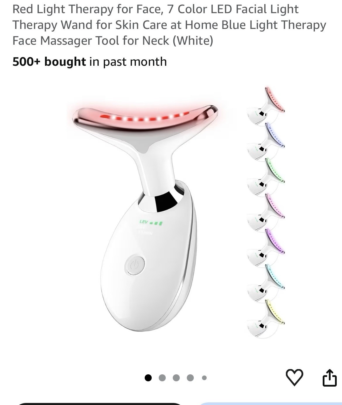 7 Color Red Light Therapy Anti Aging Face Massager Electric Face Lift Device