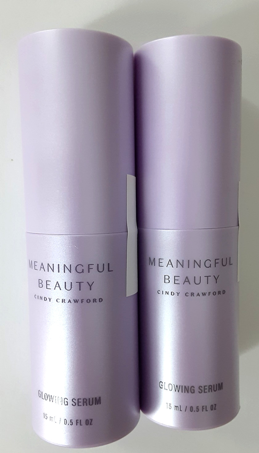 Lot of 2 – Meaningful Beauty Cindy Crawford Glowing Serum 15mL 0.5 fl oz – New