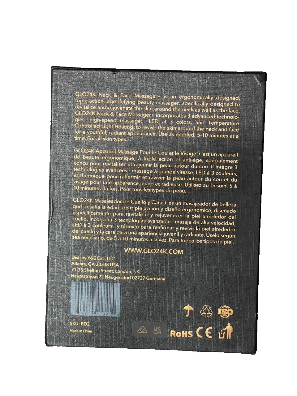 Skin Rejuvenation Beauty Device for Face and Neck GLO24K