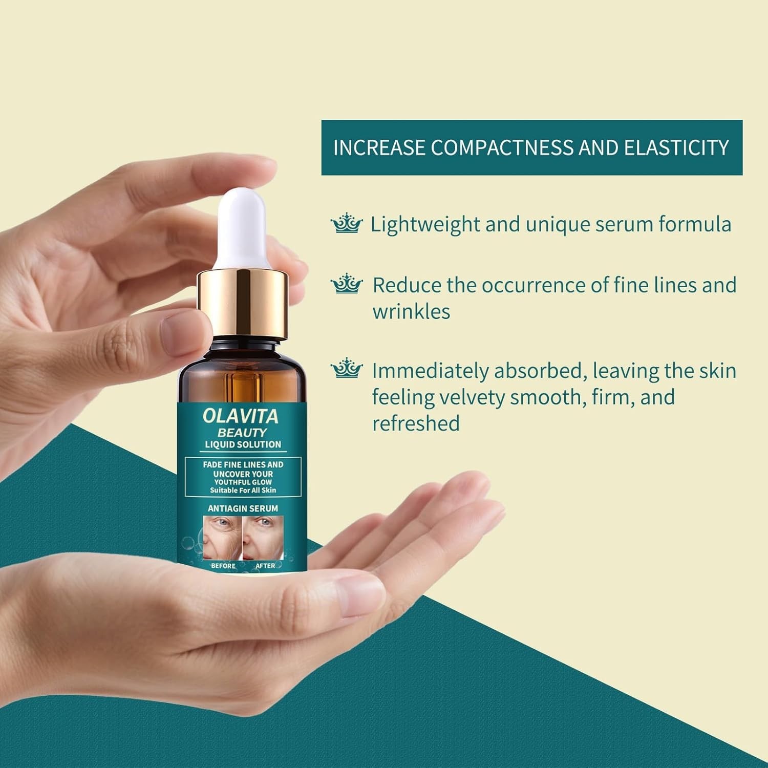 OLAVITA Liquid Solution Anti Aging Serum–Upgraded version,Olavita Facial Serum