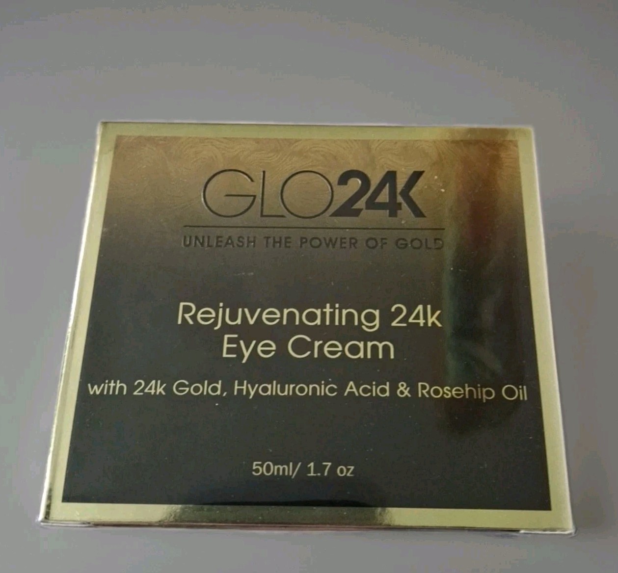 GLO24K ~ GLO 24K, ANTI-AGING, REJUVENATING, GOLD, EYE CREAM Rosehip Oil ~ 1.7 OZ