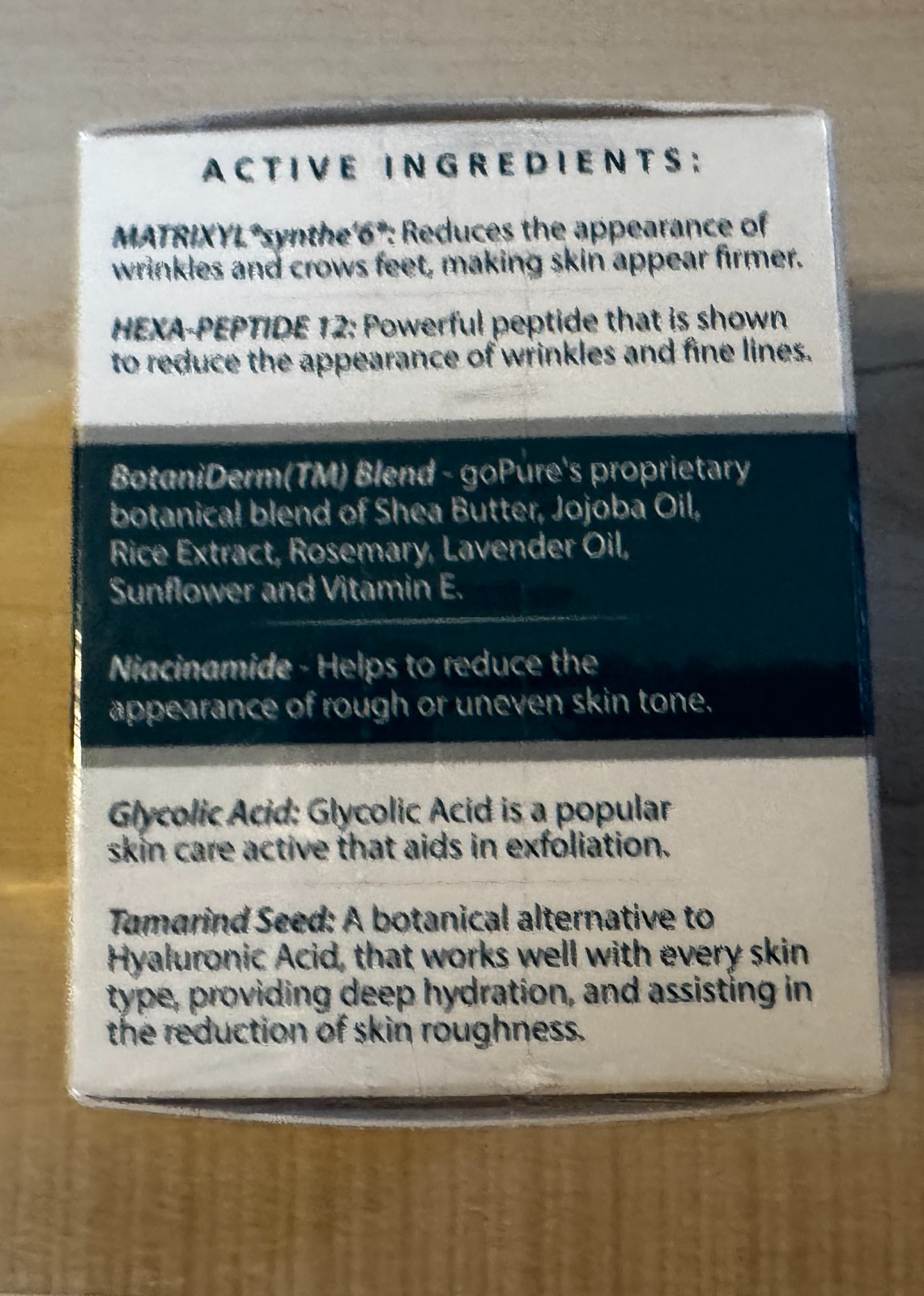 gopure actives Glyco-Peptide Anti Wrinkle Moisturizer 1.7FL oz NEW