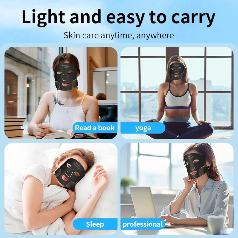 7-Color LED Light Therapy Face Mask, Silicone Skin Care Beauty Mask