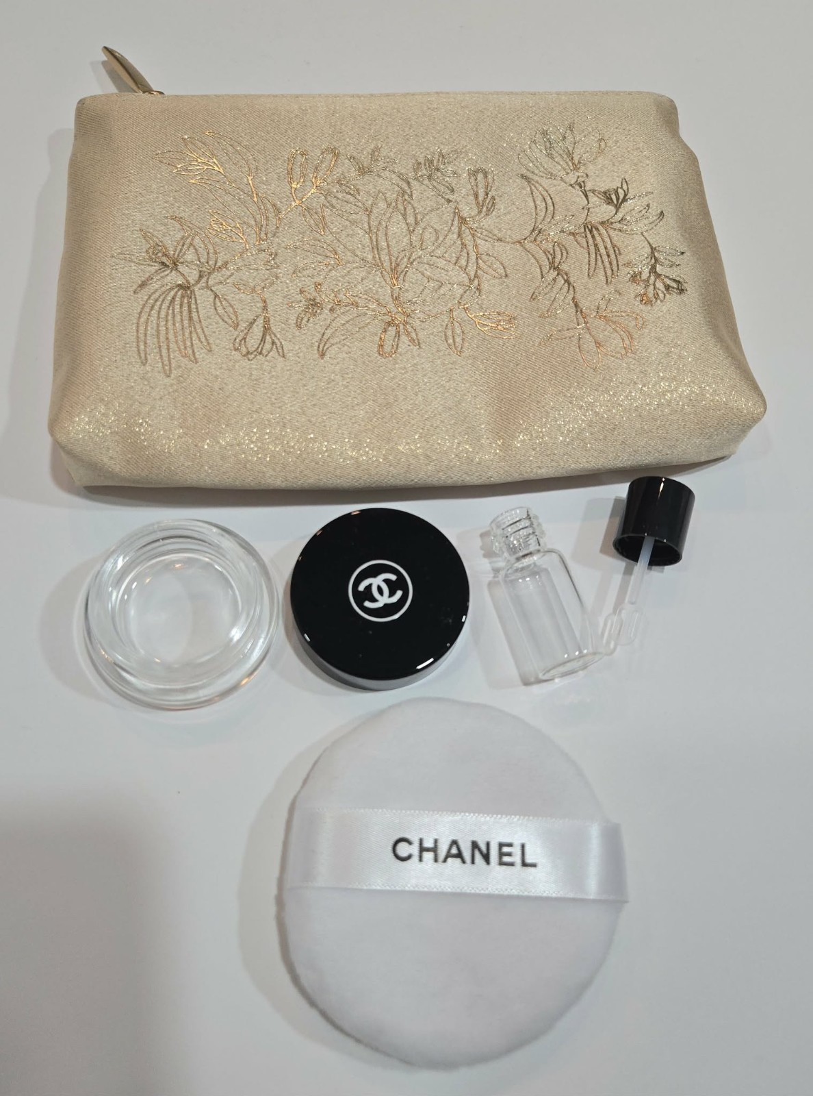 CHANEL SUBLIMAGE 9 Pieces Bundle with SUBLIMAGE Pouch,Chanel Jars & Puff,New