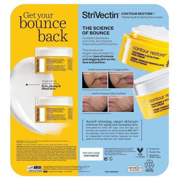 StriVectin Contour Restore Tightening & Sculpting Face Cream 1 oz – 2 Pack
