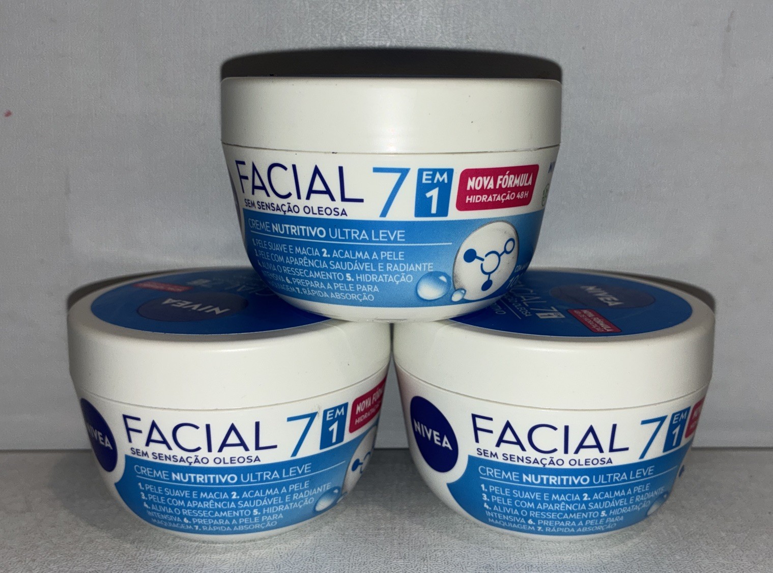 Lot Of 3-Nivea Facial cream7 in 1 nourishing care 100g Each/ New, Exp 04/2028