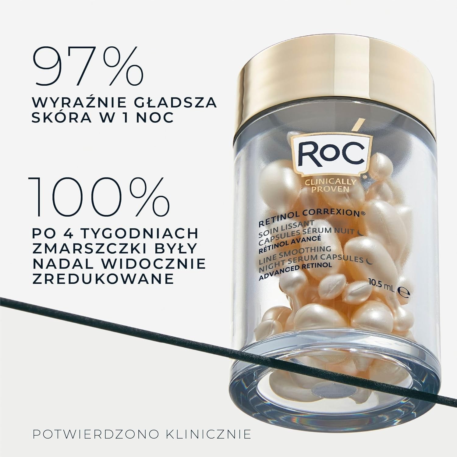 RoC Retinol Correxion Line Smoothing Night Serum Capsules X2 10 CAPS EACH