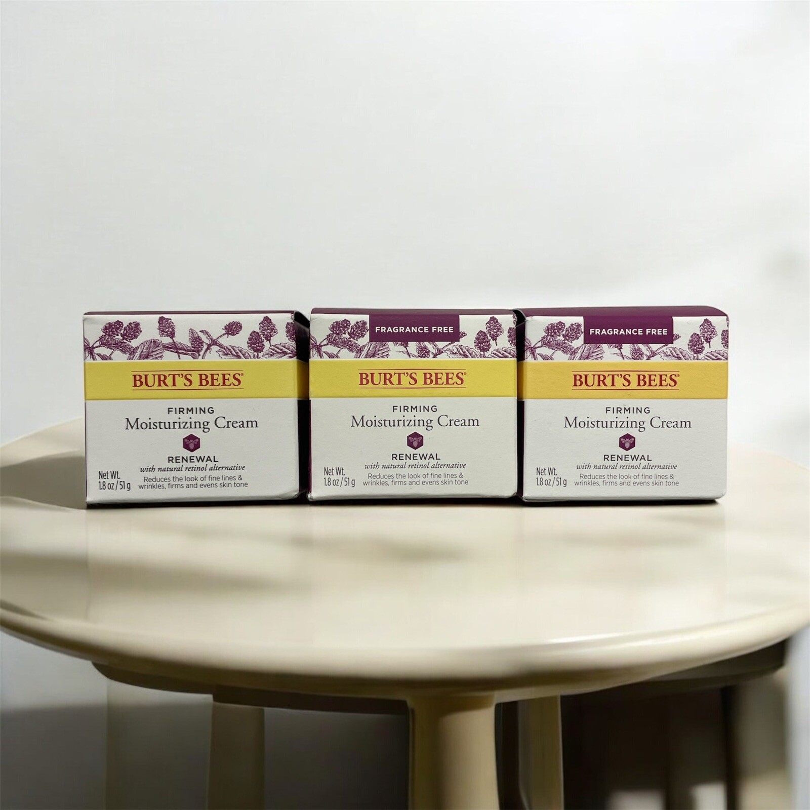 Burt’s Bees Firming Moisturizing Cream | Renewal | 1.8 oz – NEW Pack of 3 –