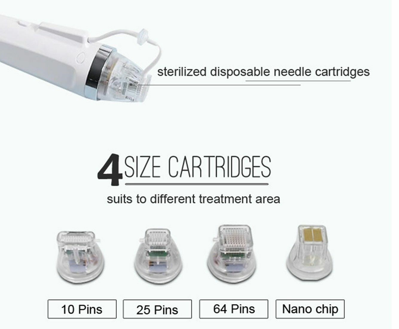 Micro Replace Pins Cartridge Tip Nano 10/25/64 Pins Gold Plated for Care Machine