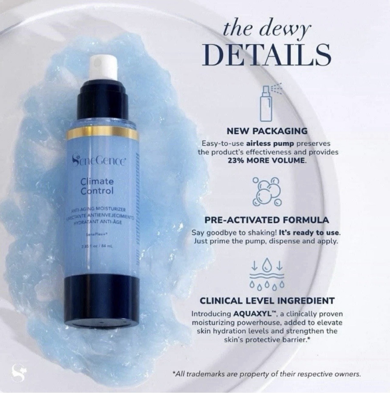 SeneGence Sealed CLIMATE CONTROL Anti-Aging Moisturizer 2.85 Fluid Retails $85