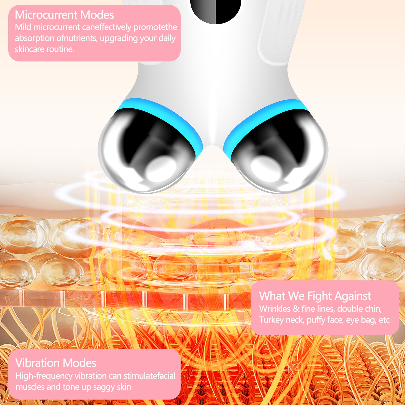 Anti Aging And Wrinkles Microcurrent Facial Device, Boost Skin Care Products Abs