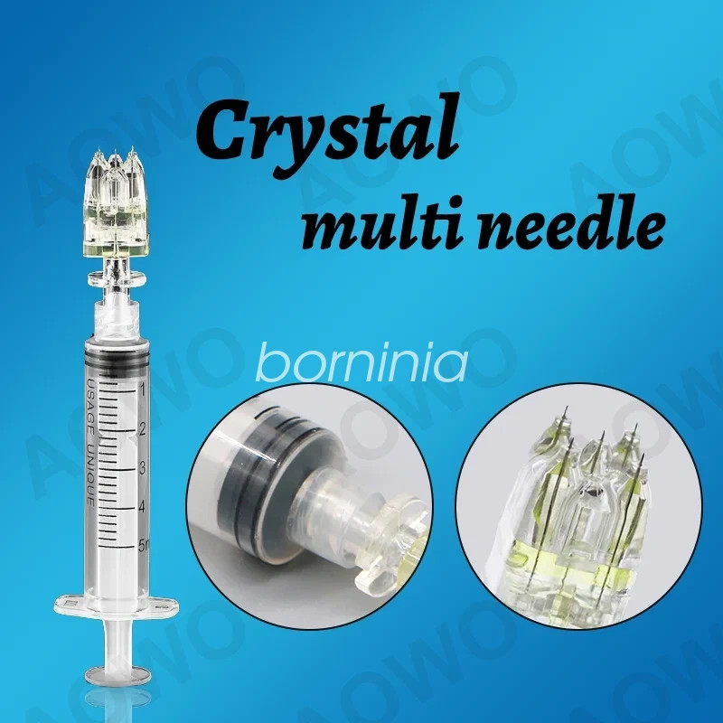 5-100pc 5 Pin Crystal Multi-Tips Replace Needle For Beauty Facial Skin Care Tool