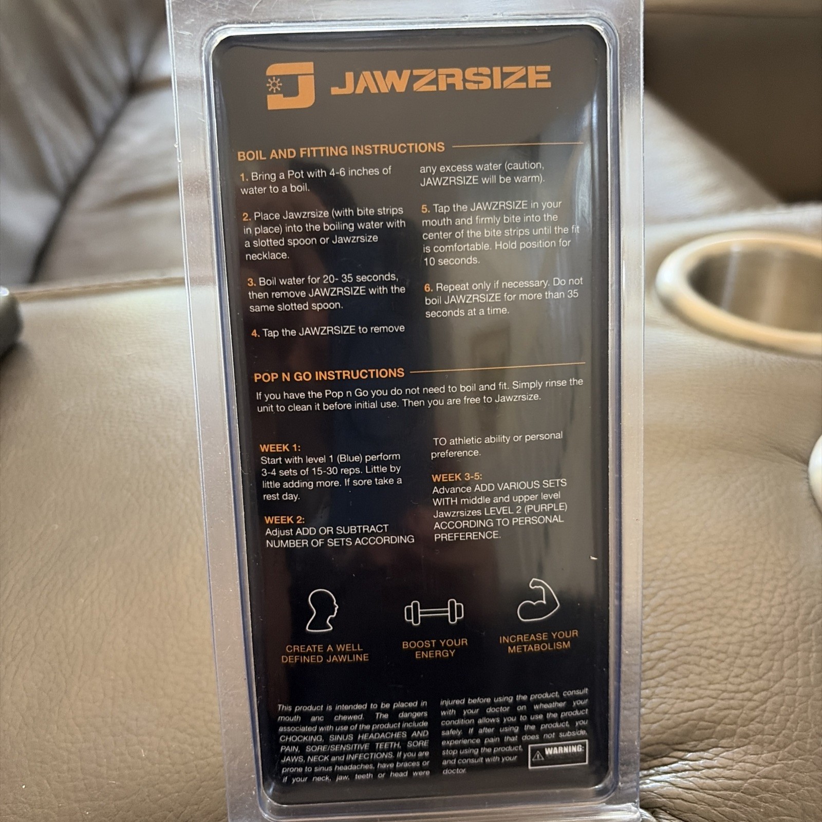 Jawzrsize Pop N Go Jaw Face and Neck Exerciser Tone + Tighten + Strengthen NEW!