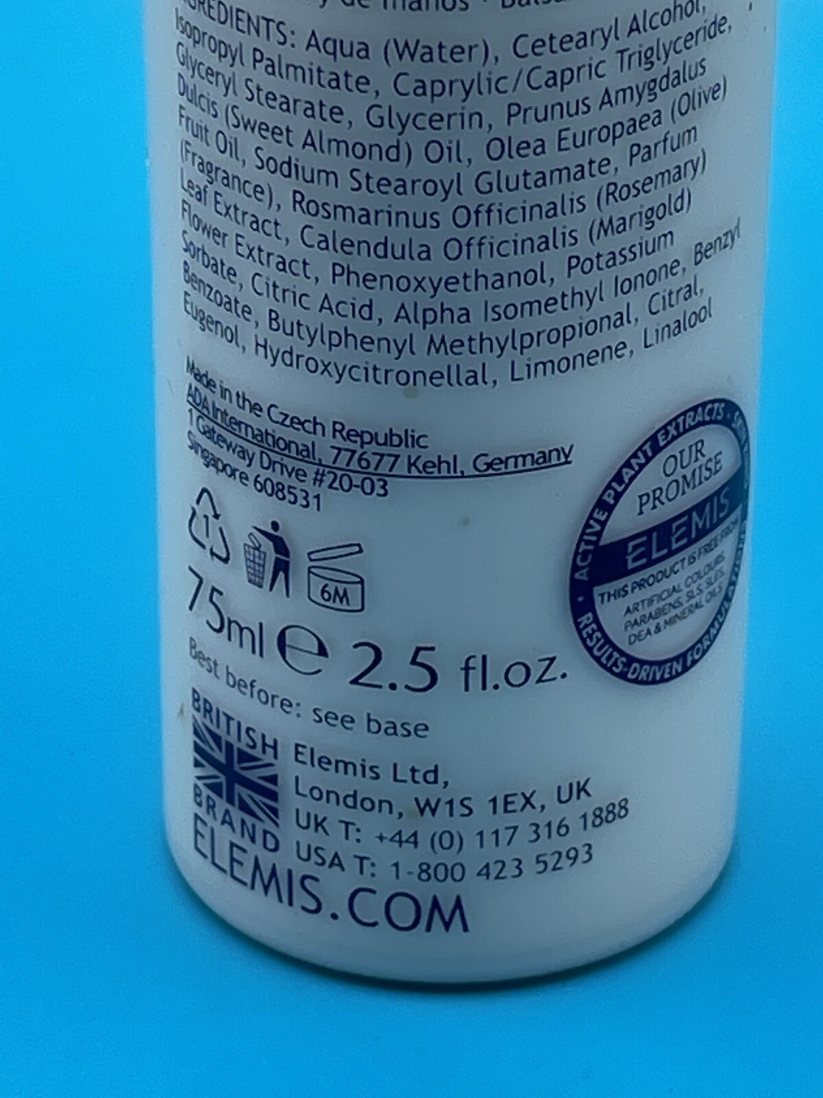 Elemis Revitalise Me Time to Spa HAND & BODY LOTION large 2.5 oz TRAVEL SIZE