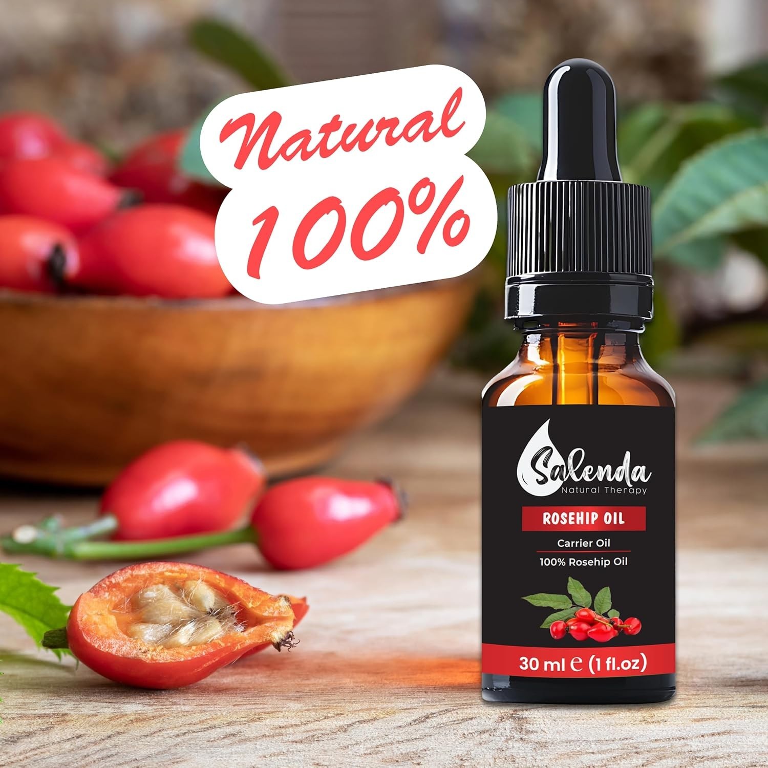 Lightweight Rosehip Seed Oil for Radiant Skin – Multi-Use Carrier Oil 1 Oz