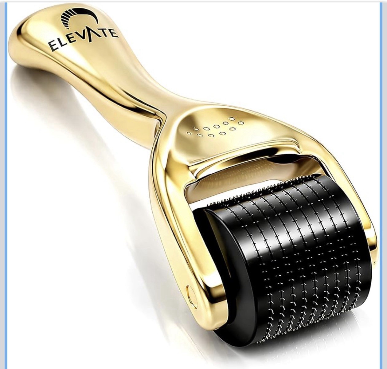 Derma Roller 0.25mm with 540 Titanium Microneedle Roller for Women & Men – Gold