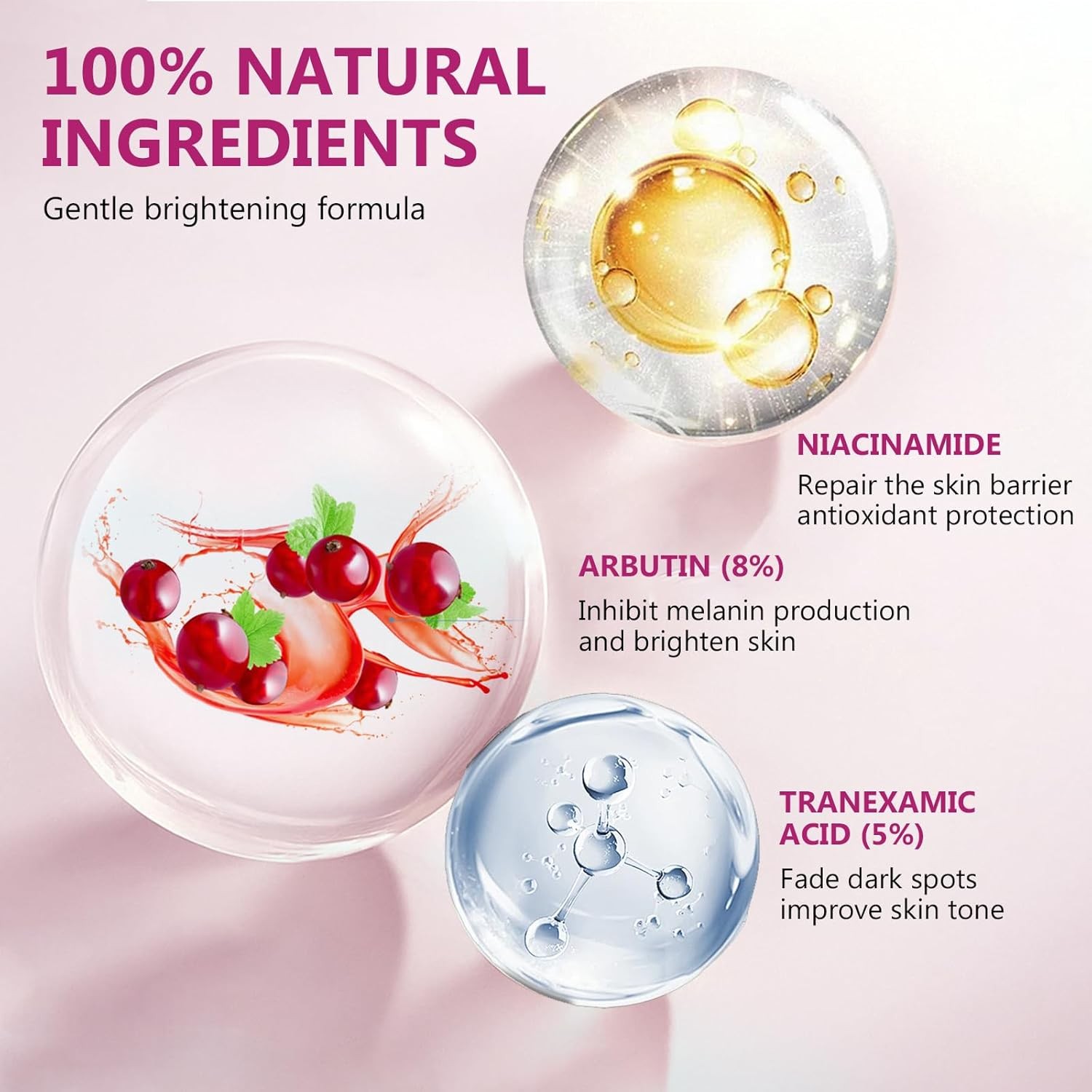 Arbutin 8% & Tranexamic Acid 5% Cream, Help Fade Dark Spots, Freckles, Blemishes