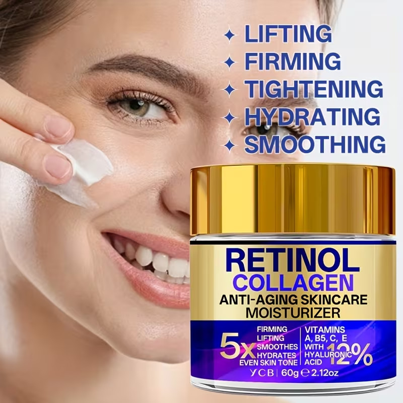 Retinol Collagen Moisturizing Cream 60g/2.12oz – Face Cream with Hyaluronic Acid