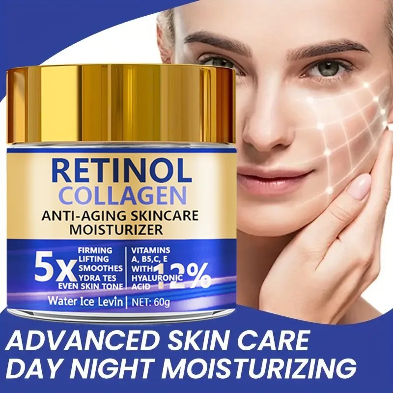 Retinol Collagen Face Cream Anti Aging Firming Moisturizer Skin Care 60g