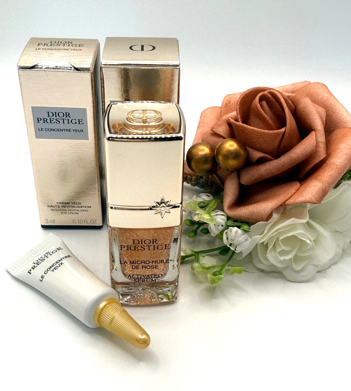DIOR PRESTIGE SERUM/EYE CREAM Travel Deluxe 2 Piece Set NIB