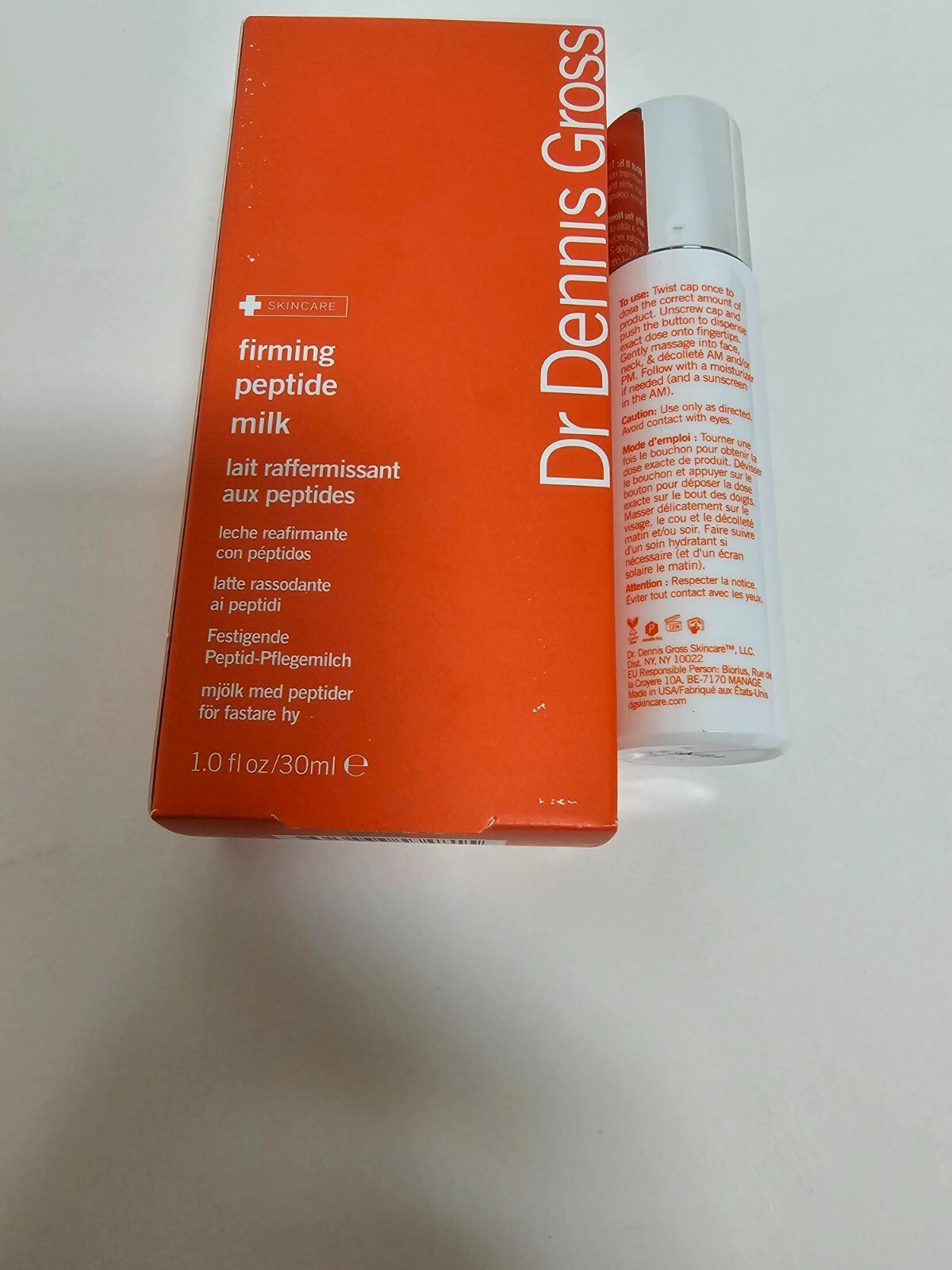 Dr. Dennis Gross Milky Peptide Serum Medi Spa new Full size 1 fl oz boxed