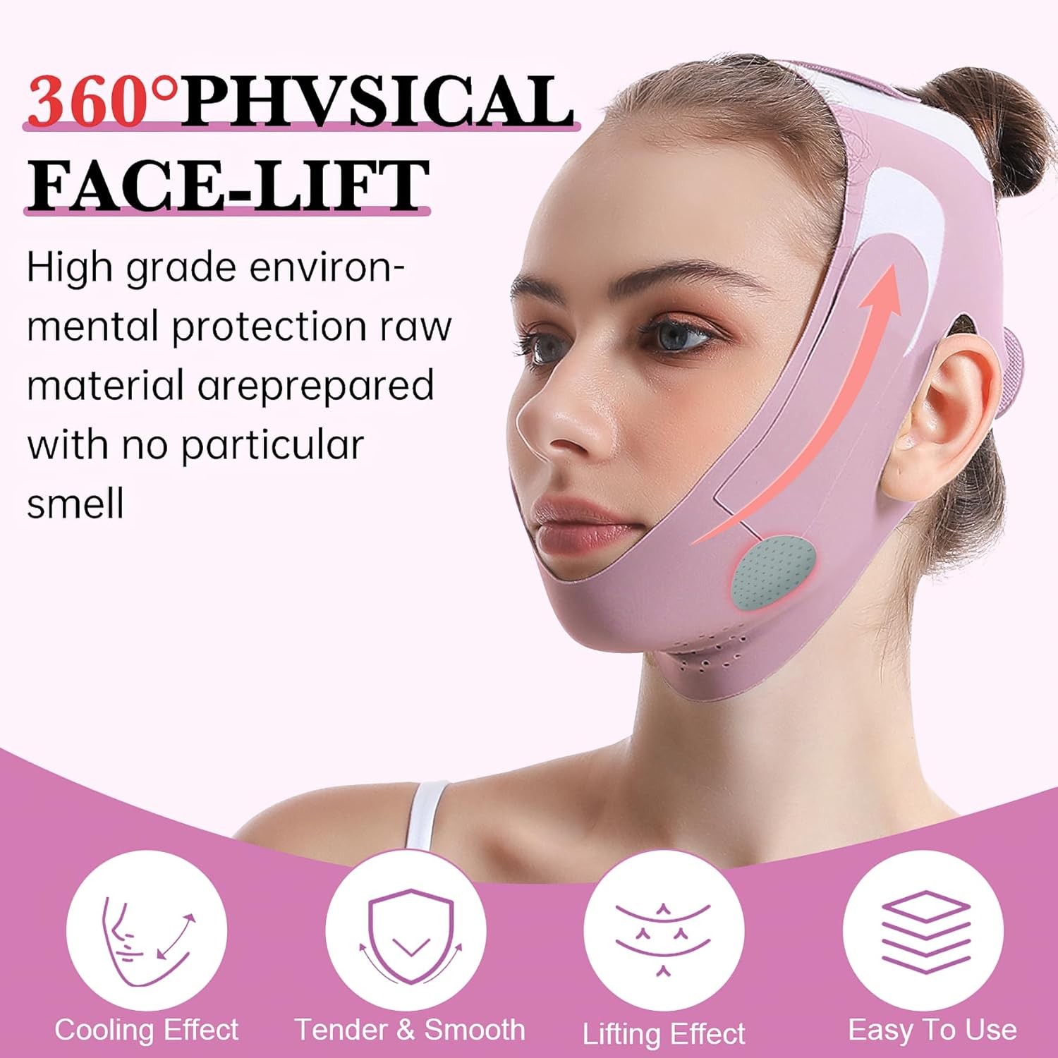 NEW Adjustable Chin Strap Jawline Shaper Exerciser Reusable V-Line Face Mask USA