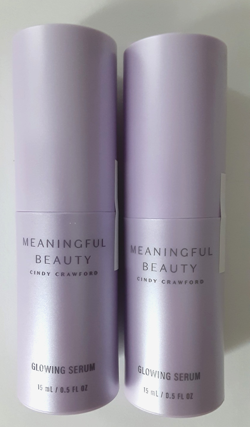 Lot of 2 – Meaningful Beauty Cindy Crawford Glowing Serum 15mL 0.5 fl oz – New