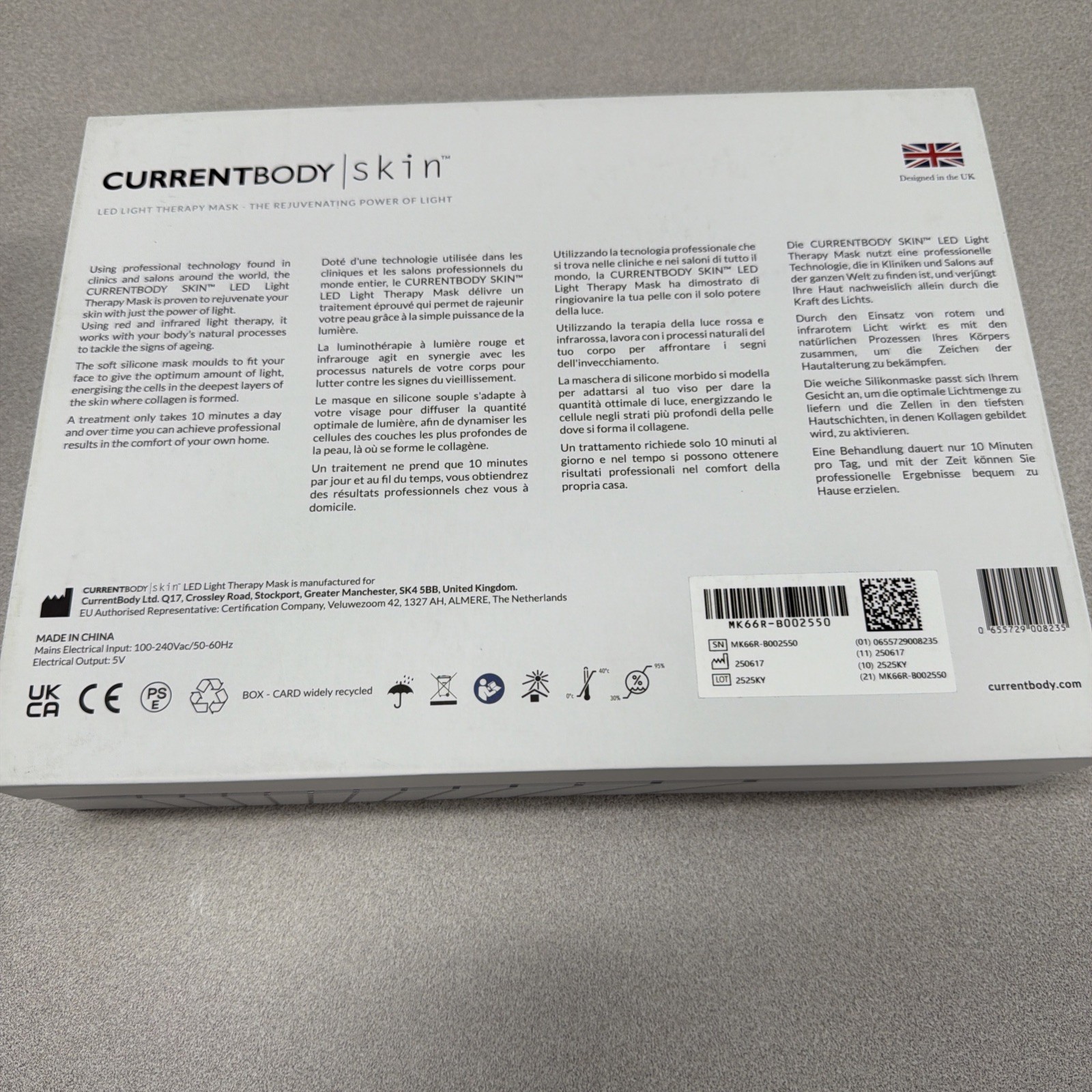 CurrentBody Skin LED Light Therapy Mask