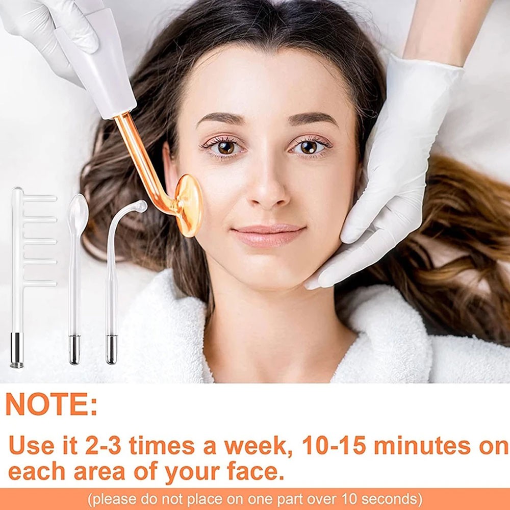 High Frequency Facial Skin Care Wand Machine Anti-aging Acne Hair Treatment Set