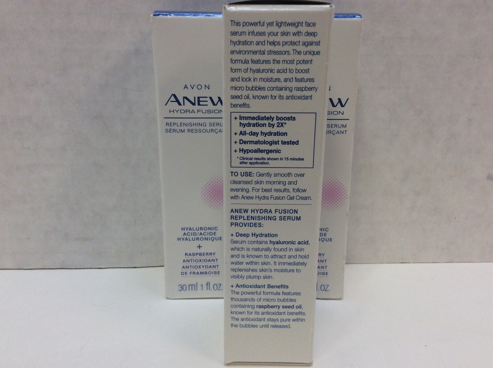 Avon Anew Hydra Fusion Replenishing Face Serum with Hyaluronic Acid, 1 fl oz