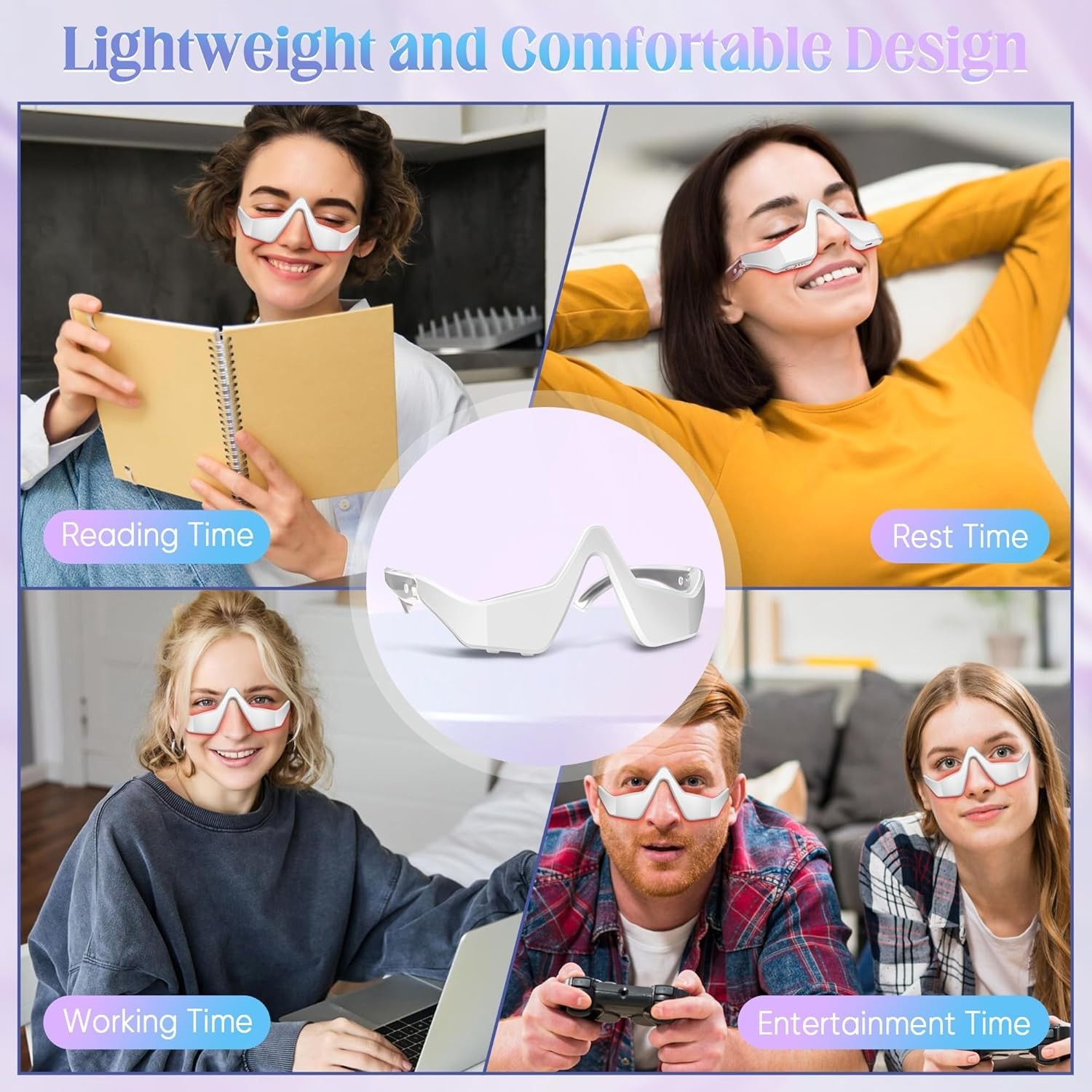 Red LED Light Therapy with Microcurrent Stimulation for eye Rejuvenation