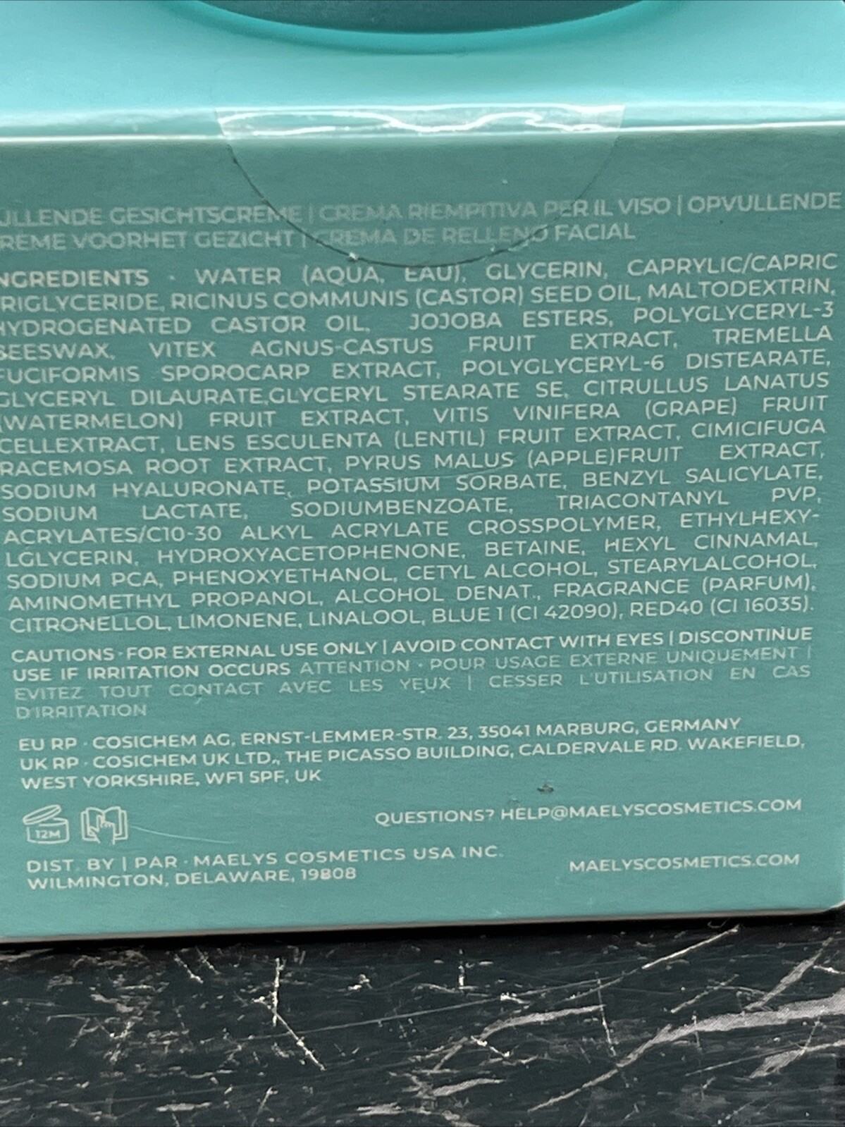 Maely’s TOO- Boosted Face filling cream 1oz new