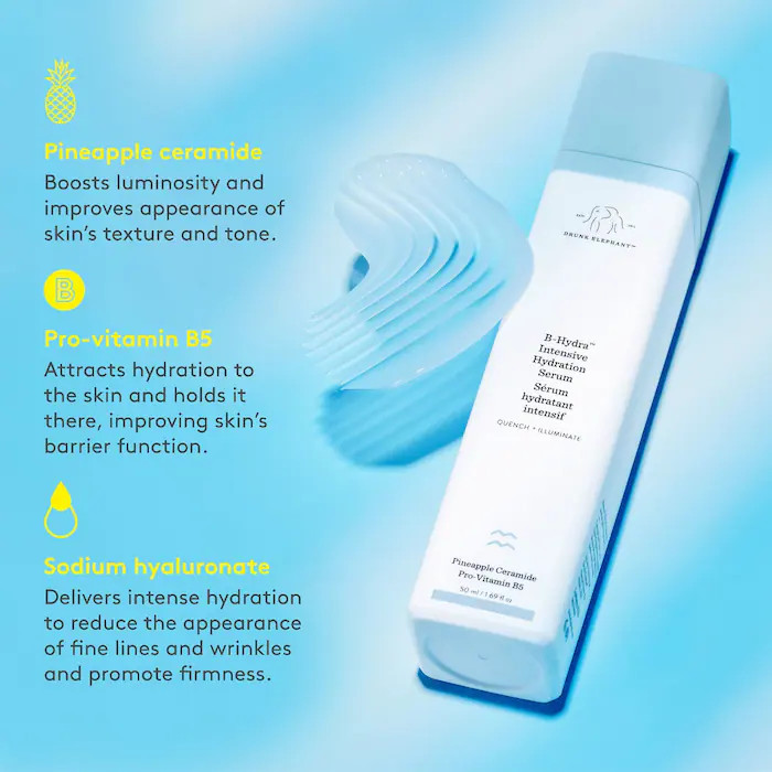 NIB 100% Authentic Drunk Elephant B-Hydra Intensive Hydration Serum,1.69 oz