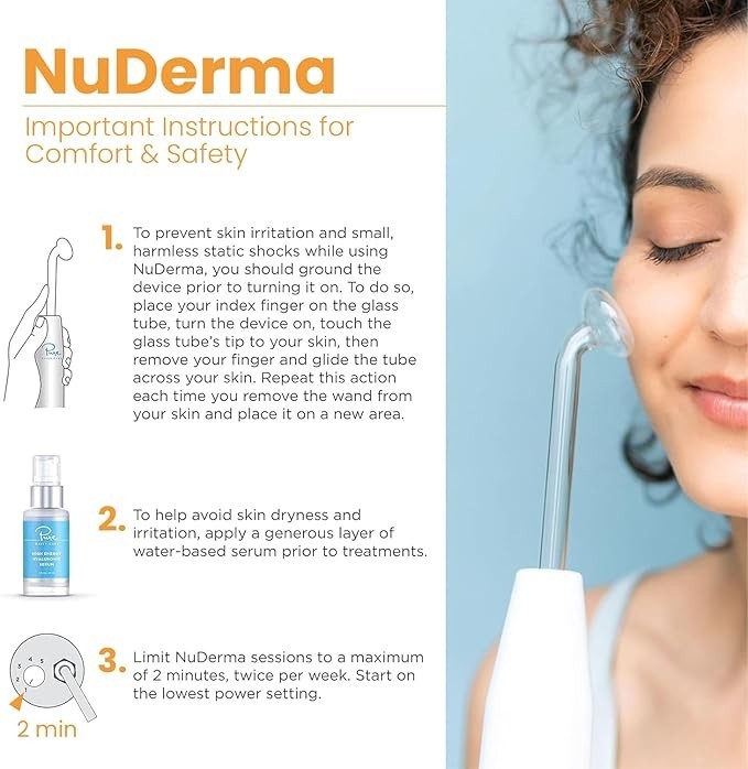 Pure Daily Care NuDerma Handheld Skin Therapy Wand Machine Anti-Aging