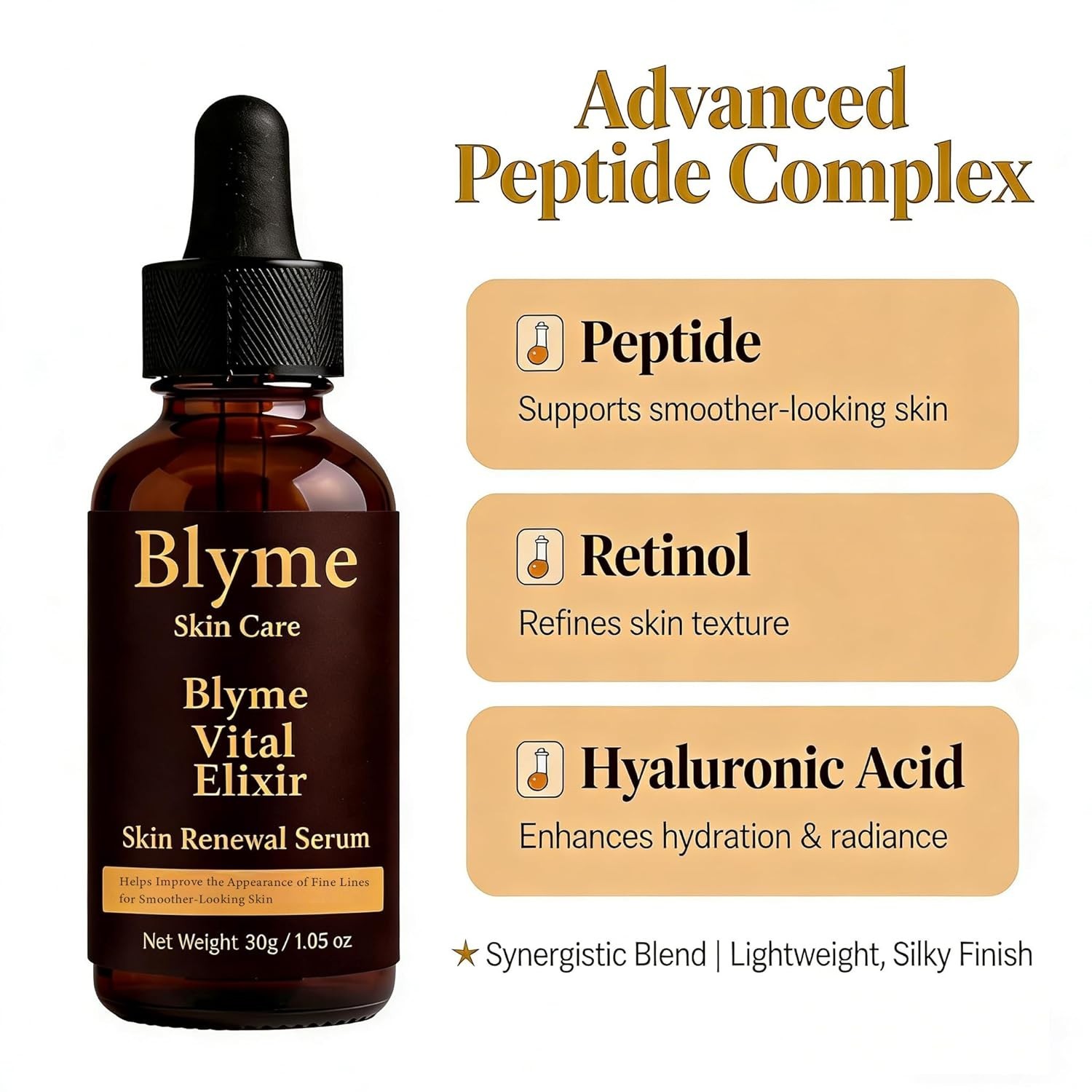 Blyme Prime Elixir,Face Serum for Mature-Looking Skin, 30ml (30g)
