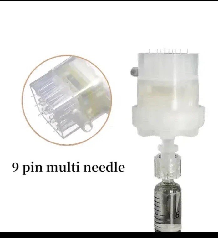 (5 Piece )Crystal Multi Needle 9 Pin Mesotherapy Microneedle Replace Needle
