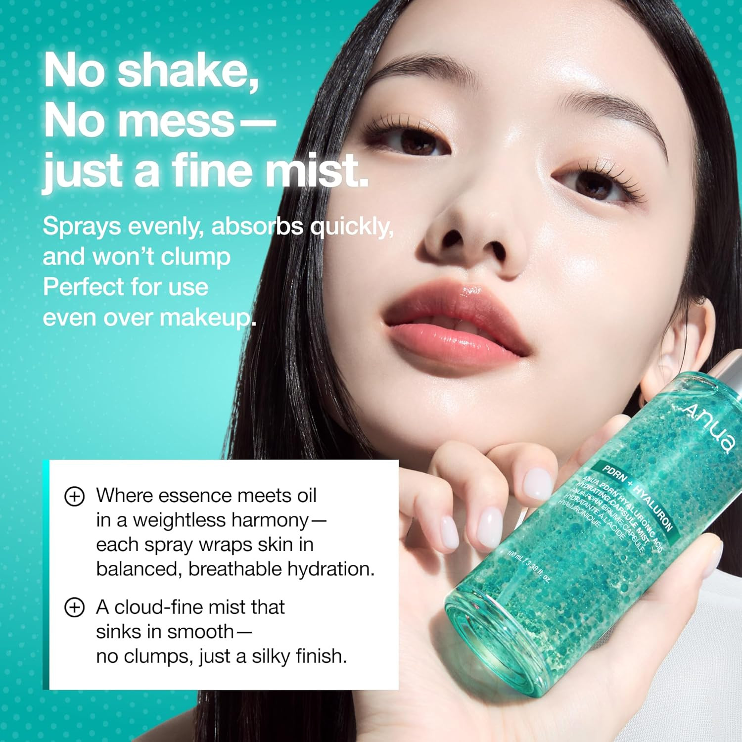 ANUA PDRN Collagen Glow Facial Serum Spray, Hydrating Face Mist, Hyaluronic Acid