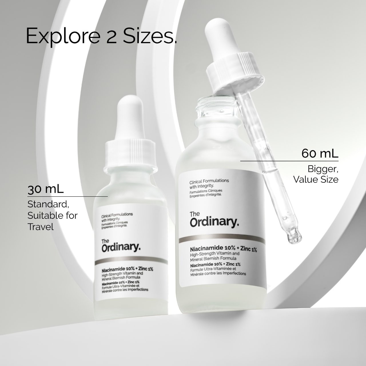 The Ordinary Authentic Niacinamide 10% + Zinc 1% Serum for Oily Ski 2 sizes