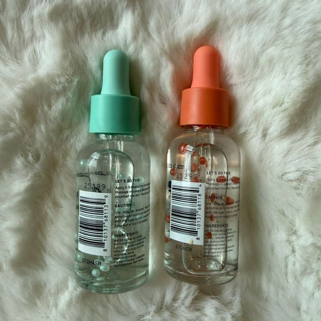 2 Piece Set Spa Scentials Facial Serums Glow, Plump, & Dew 1. fl oz Each New