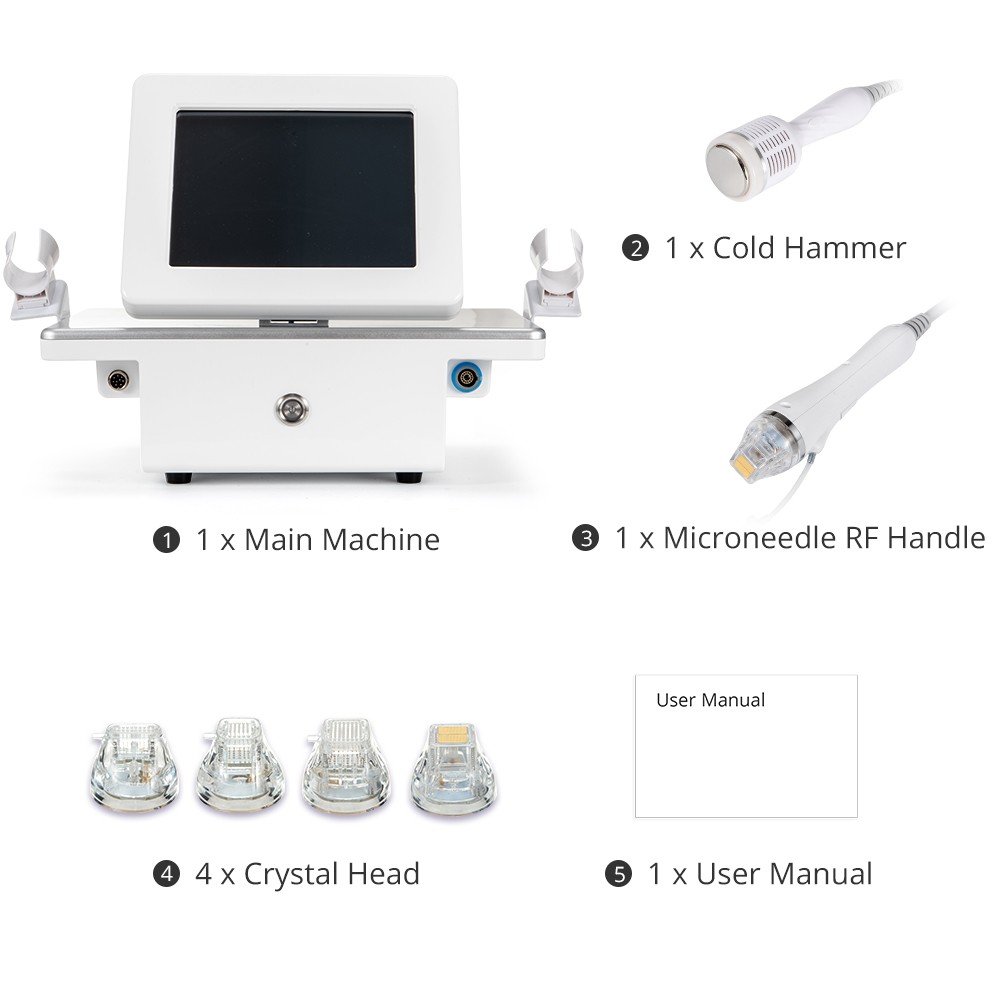 2 in 1 RF Micro-n-eedle Machine Cold Hammer Scars Spot Removal Skin Lifting Spa
