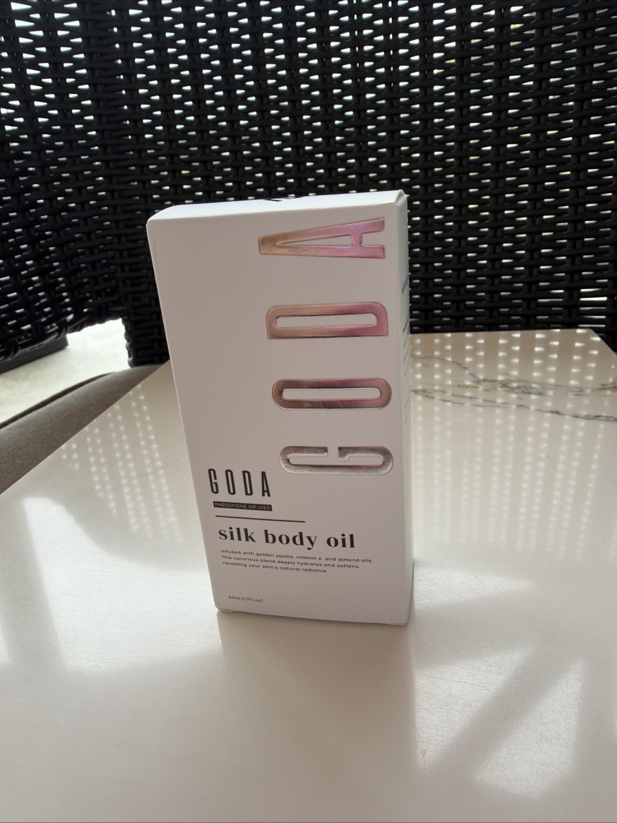 GODA Silk Body Oil 50ml Jojoba Argan Almond Oils Hydrating Glow New In Box