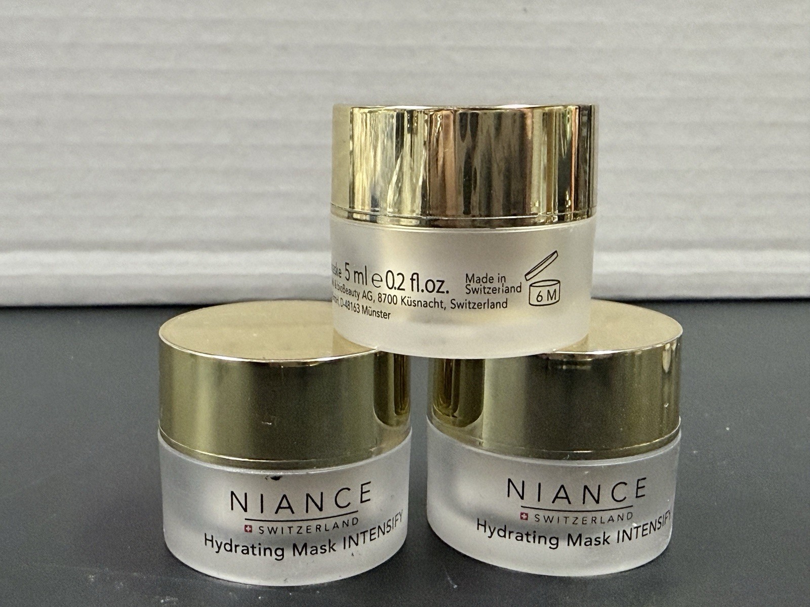 3 Pack Niance Switzerland Hydrating Mask INTENSIFY Mini Size 5mL/0.2oz Sealed