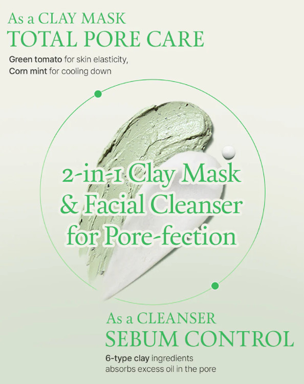 Fully Green Tomato Clay Pack Cleanser 120ml – Authentic & Trusted U.S. Seller